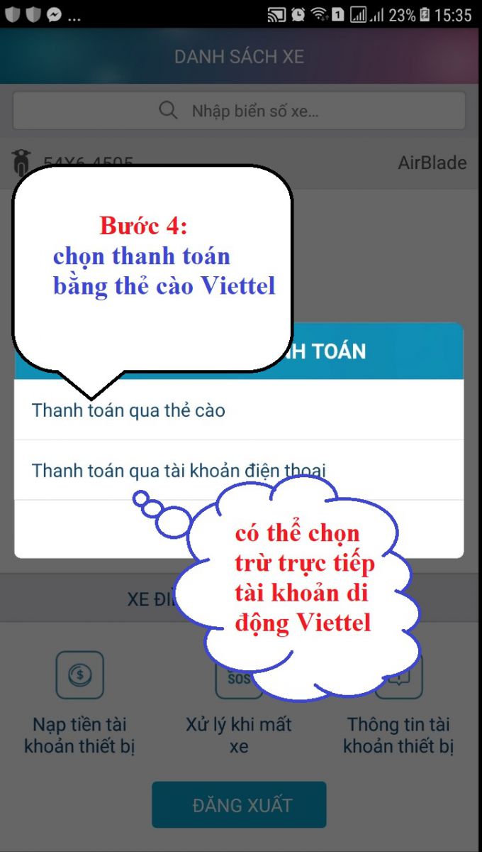 hướng dẫn cách nạp tiền